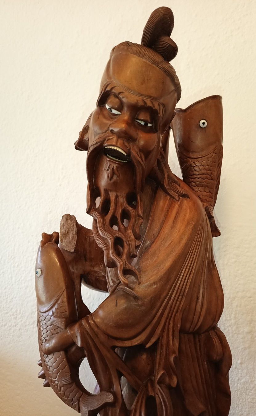 Statuette: Shou Lao Figur "Gott der Langlebigkeit" – Usato da Schwerzenbach venduto da oldthings79 1