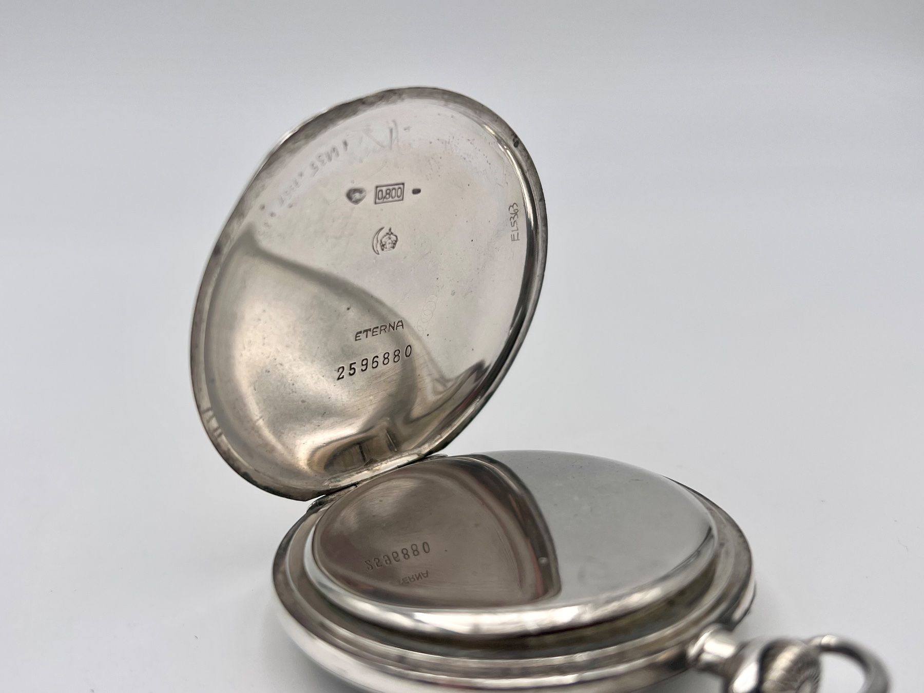 Eterna Uhren: Eterna Chronometer Taschenuhr 0.800 Silber Handaufzug – Gebraucht aus Aarau von  3