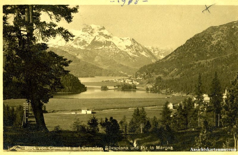 Cartoline postali: Chasellas - Silvaplana + 1918 – Usato da Emmenbrücke venduto da teestube