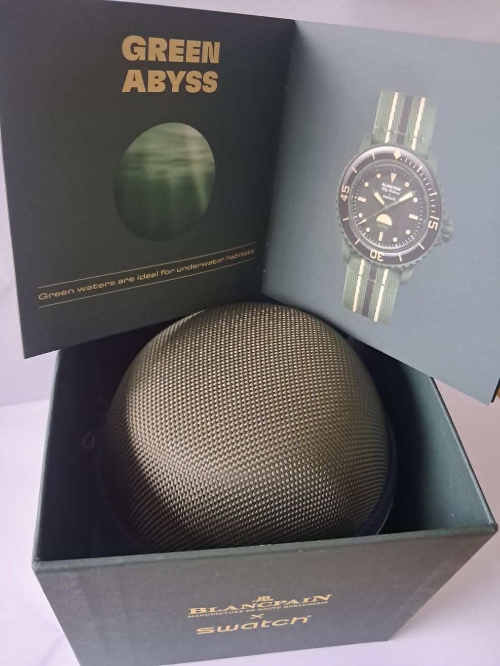 Swatch Orologi: Swatch x Blancpain Green Abyss – Nuovo e nell'imballaggio originale da Niederhasli venduto da zvb_fgn2 8