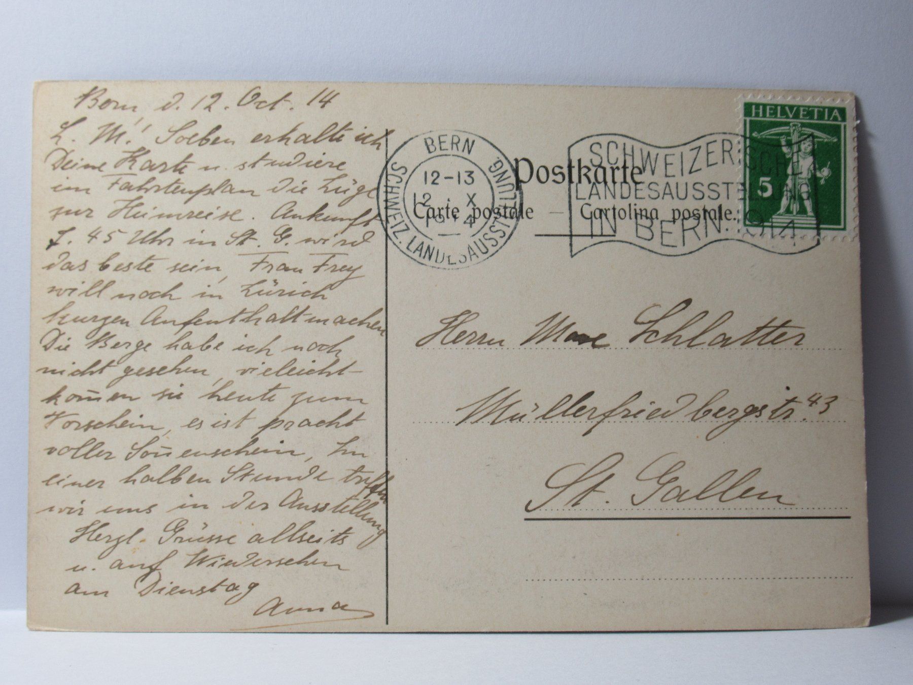 Ansichtskarten: Bern , Zeitglockenturm 1914 – Gebraucht aus Grenchen von Bluemchen1900 1