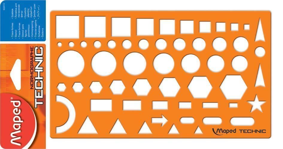 Schablonen: Zeichenschablone NORMOGRAPHE TECHNIC – Neu und originalverpackt aus St. Gallen von cointec 1