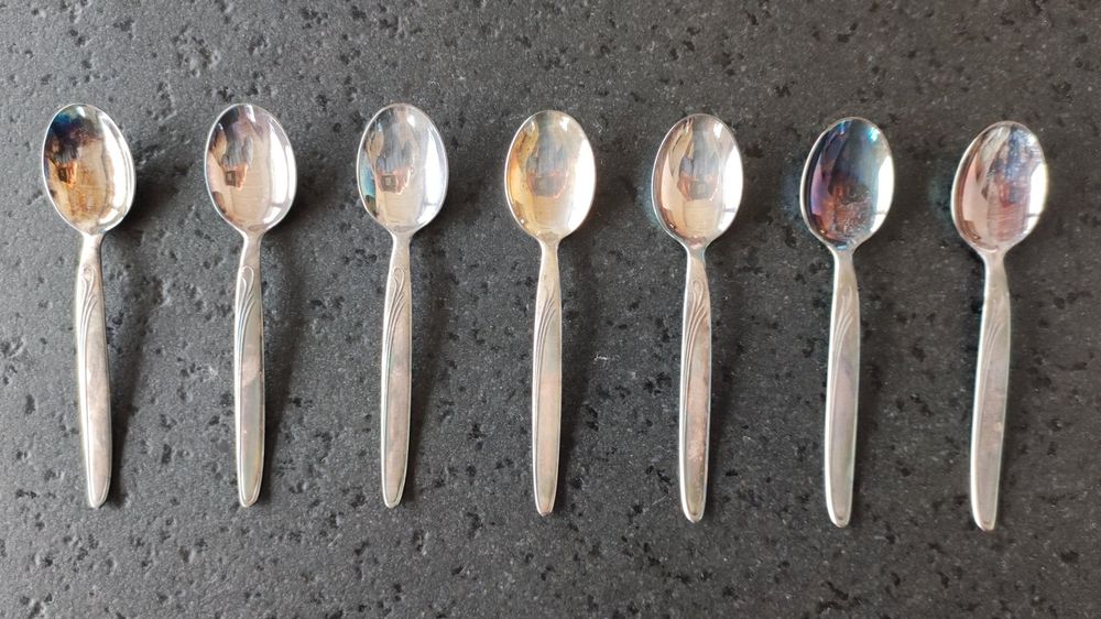 Ateweita Edelstahl Teelöffel Set - 12cm Kaffeelöffel Mit Blatt Design, Hochglanzpoliert