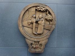 Relief China Architektur Holzhaus / Qing-Dynastie
