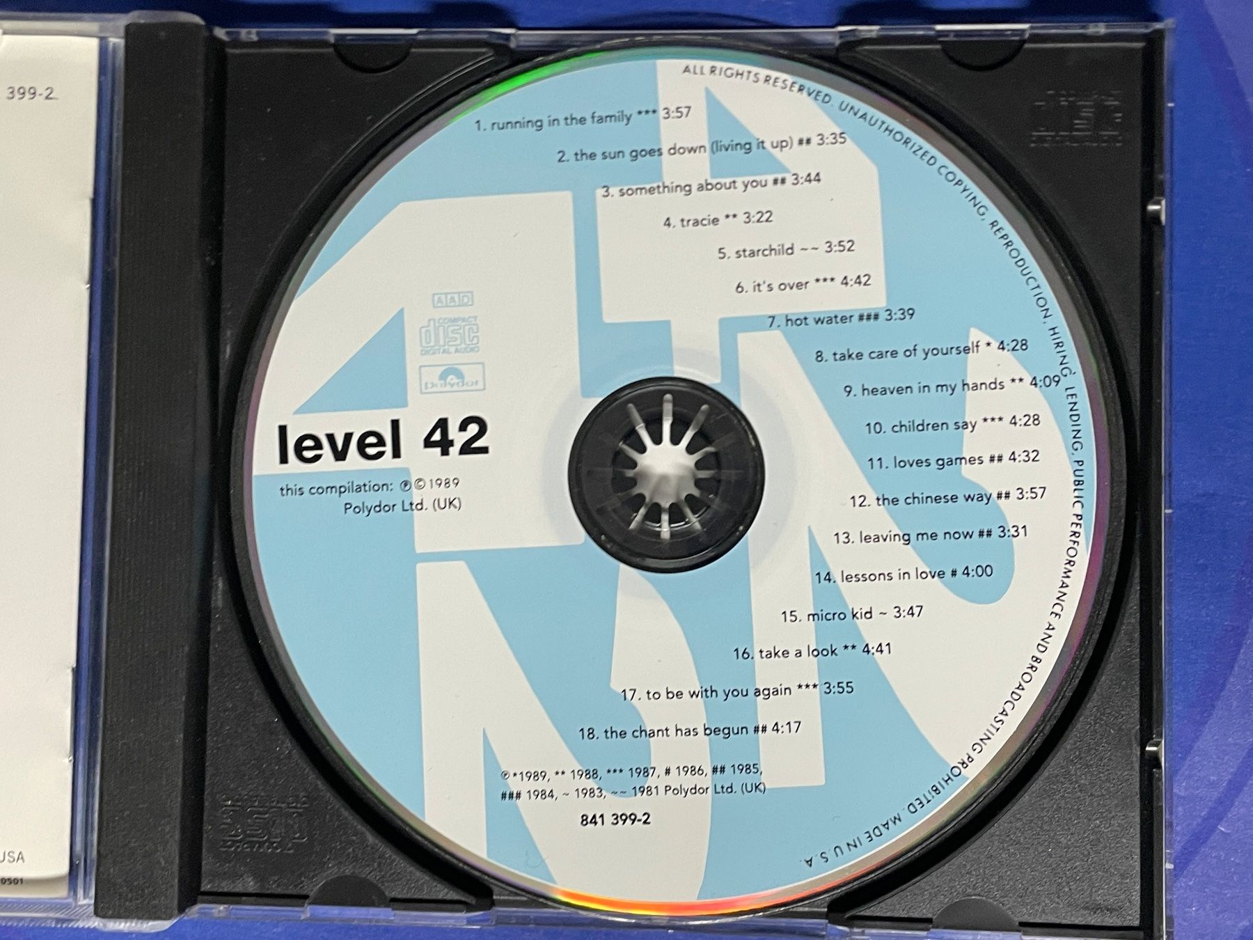 CD: Level 42 – Best – Usato da Muri b. Bern venduto da AdidasCollector 3
