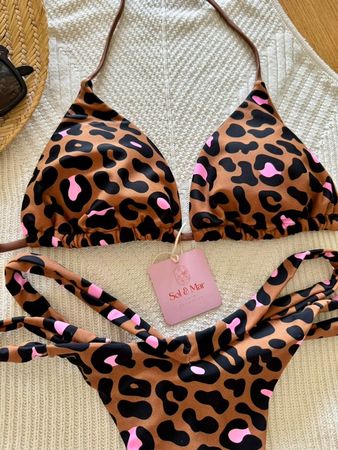 👀 SUPER SALE! Bikini Leo Print GRATIS Versand - Gr.S