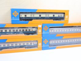 Roco 5 x Personenwagen DB Set - H0 - schöne Modelle