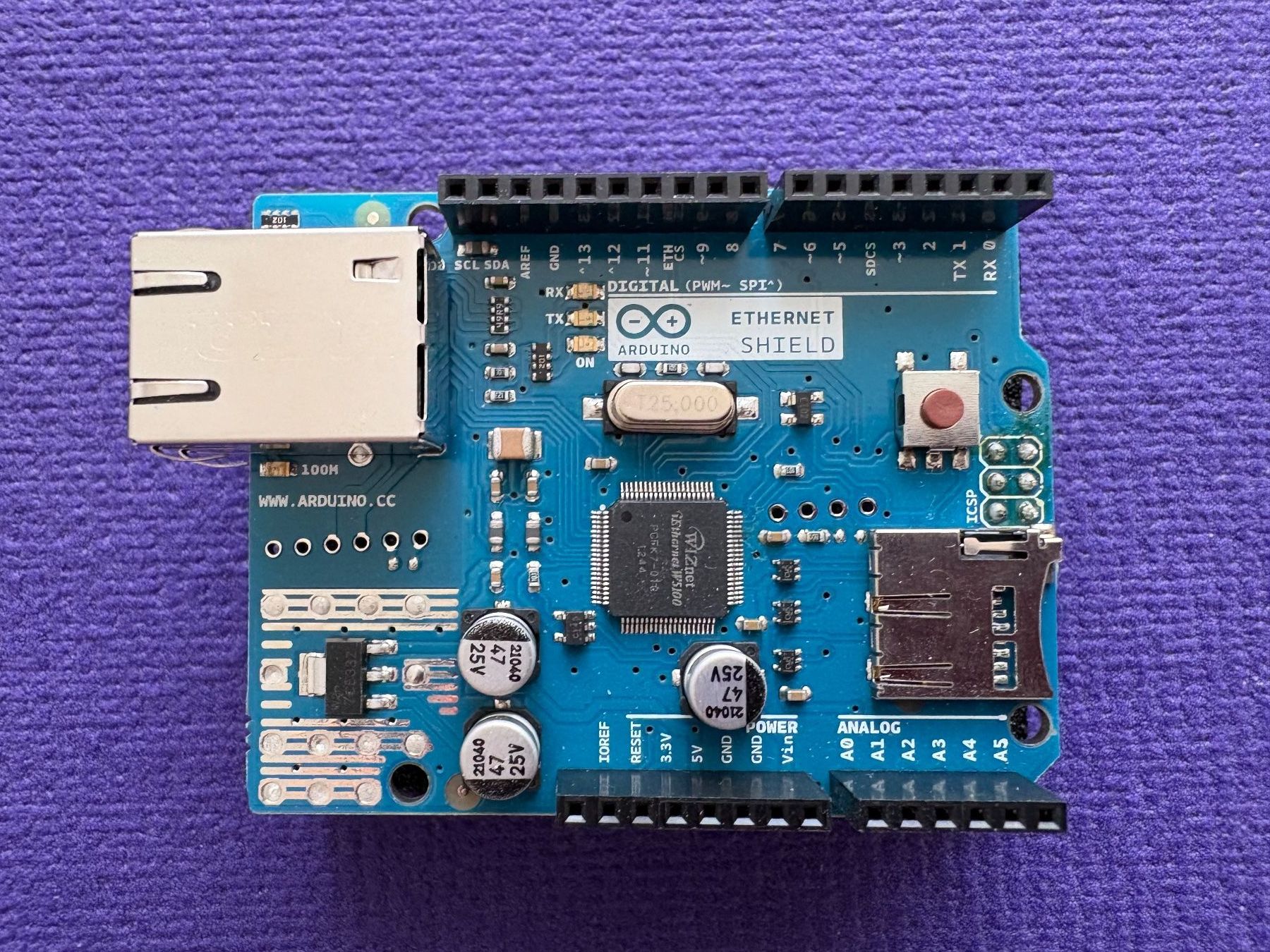 Arduino Componenti elettronici: Arduino Ethernet shield R3 with micro SD connector – Usato da Oberwil BL venduto da nefret01