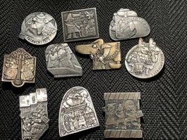 Basler Fasnachtsplaketten Silber 1970 bis 1979