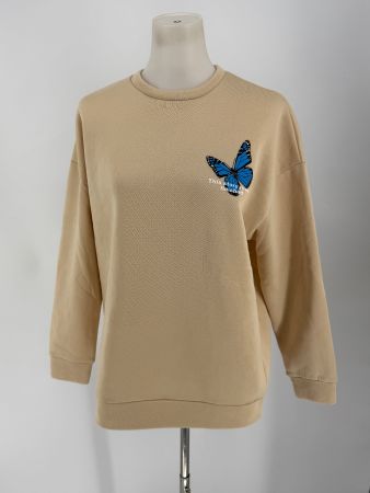 Pullover mit blauem Schmetterling Gr. M von Shein