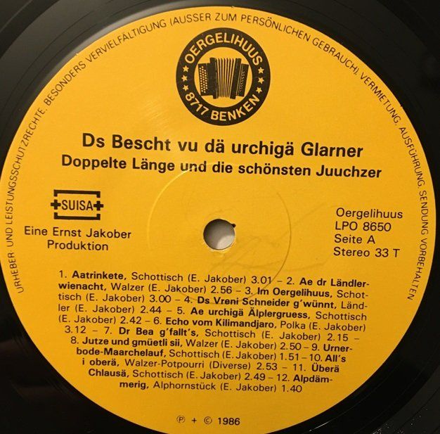 Dischi in vinile: Ds Bescht vu dä urchigä Glarner (LP) – Usato da Grüningen venduto da azulmarron 2