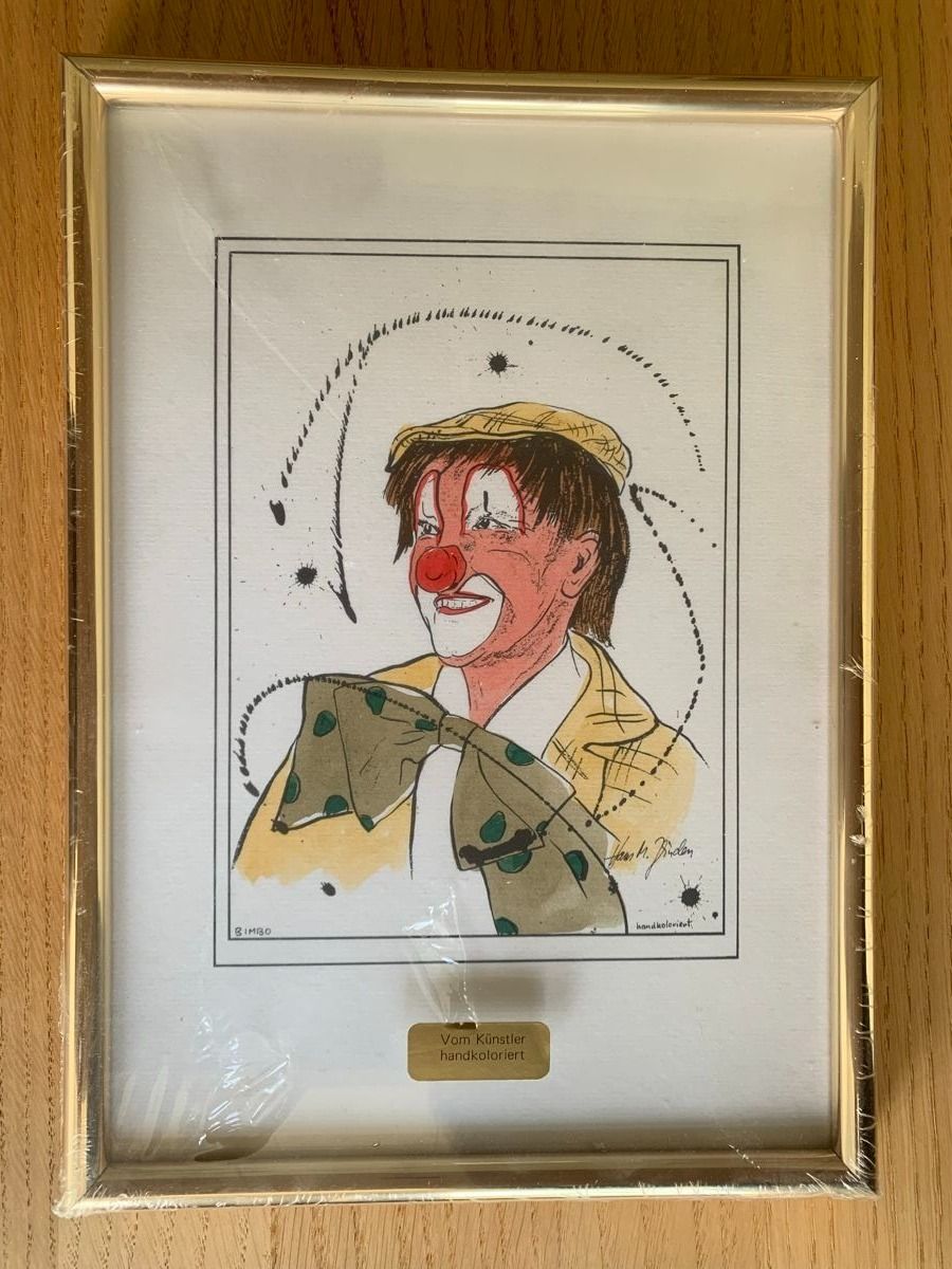 Poster & Bilder: 3 Clown-Bilder von Hans M. Zbinden – Neu (gemäss Beschreibung) aus Galgenen von Waldliesel 1