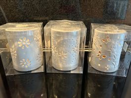 3 x keramik lanterne windlicht