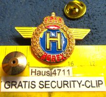 HOREX LOGO PIN MOTORRAD BAD HOMBURG BRD GEPRÄGT GOLDIG