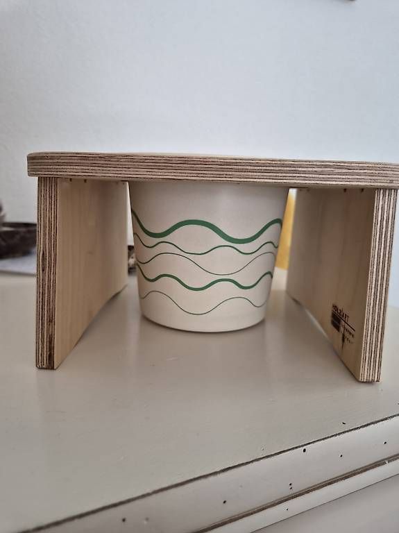 WC: Asia Abhalte Töpfchen mit Holzhalterung – Usato da Schötz venduto da Puppentanz2 3