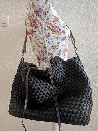 Dudlin 2 Stk. Handtaschen Silber/schwarz