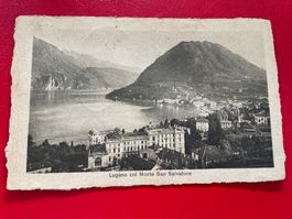 1913; Lugano col Monte S. Salvatore / Vollstempel Castagnola