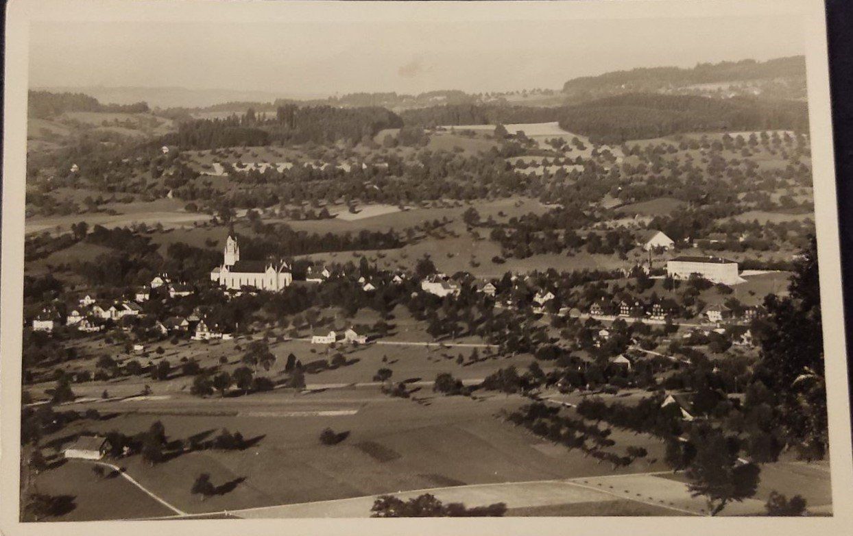 Cartoline postali: Grosswangen LU Flugaufnahme , 1950 – Usato da Solothurn venduto da Bepposol