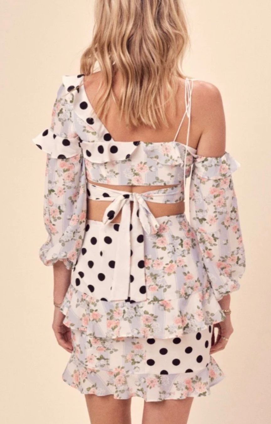 Blusen: For Love & Lemons kurze Bluse Gr. L gemustert cropped – Neu (gemäss Beschreibung) aus Regensdorf von secondchancefashion 1
