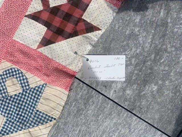 Tessuti: Antique Basket quilt top – Usato da Rudolfstetten venduto da Bungur 4
