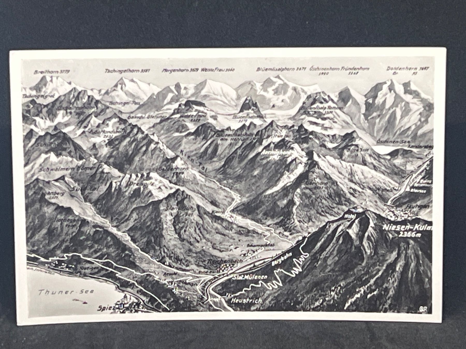 Cartoline postali: Ansichtskarte: Niesen-Kulm – Usato da Widnau venduto da Brusi9