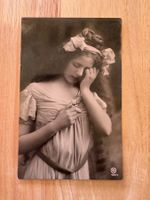 Ancienne carte postale photo – portrait de jeune fille – déb