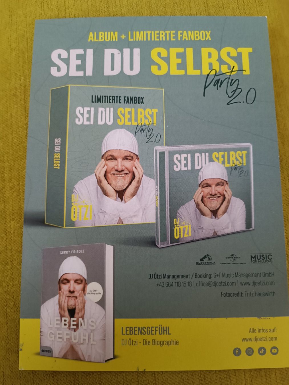 Autografi: DJ Ötzi - handsigniert – Usato da Menziken venduto da Autogramme 1