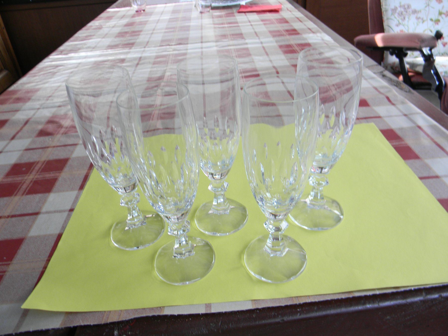 Bicchieri: 5 flutes à champagne en cristal – Nuovo (secondo la descrizione) da Bournens venduto da monique048