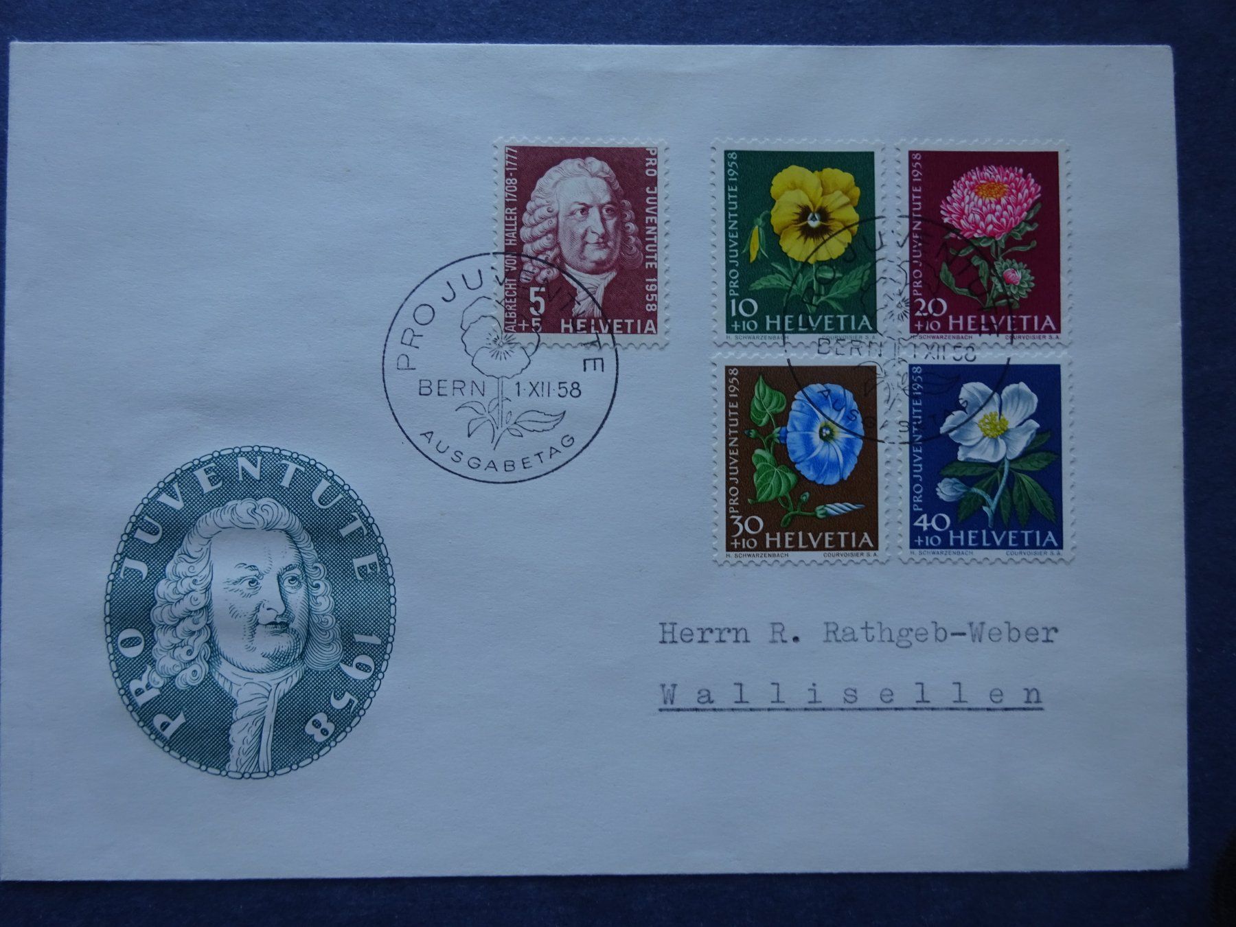Tutti i francobolli: 1958 Pro Juventute FDC – Usato da Appenzell-Steinegg venduto da adi1975 1