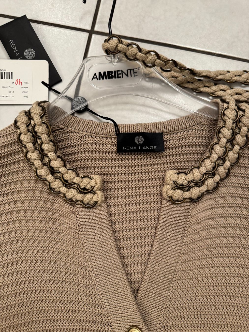Giacche: NEU: RENA LANGE Strickjacke Gr. 40 - beige – Nuovo (secondo la descrizione) da Bad Ragaz venduto da kpo_b7ph 3