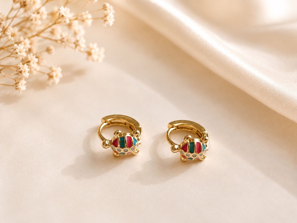 Boucles d'oreille: Turtle Hoops  – Neuf avec emballage d'origine à Zürich par MML