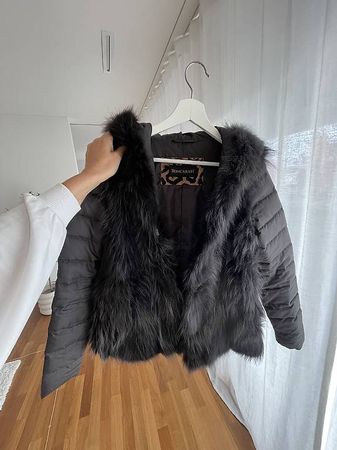 Roncarati Designer Winterjacke Gr. 36 / S anthrazit