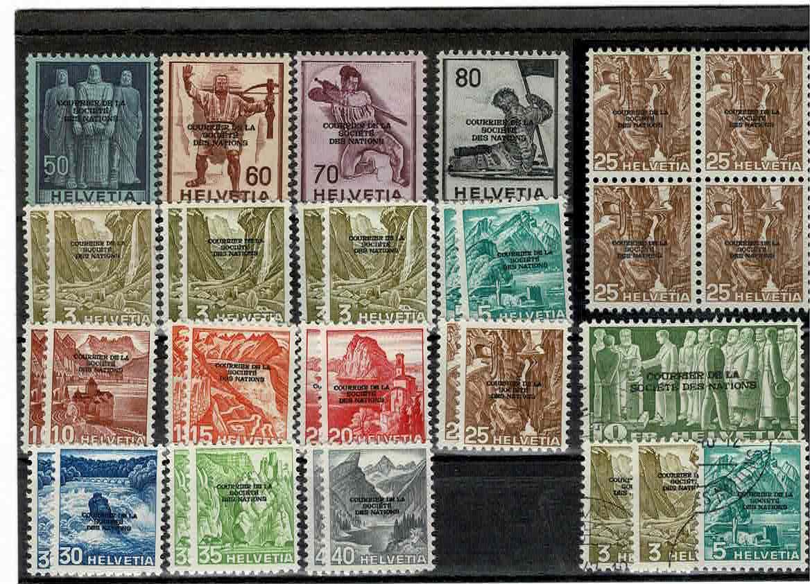 Tutti i francobolli: Courrier de la SDN Kat. 73.60 – Usato da Zürich venduto da Bierino