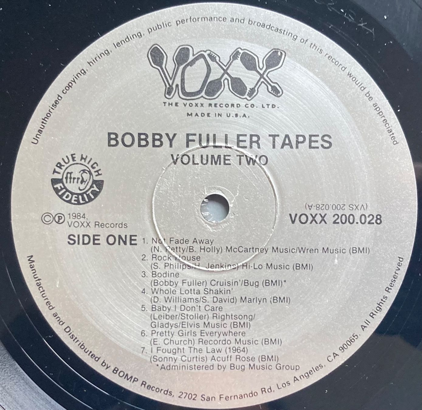 Dischi in vinile: BOBBY FULLER - THE BOBBY FULLER TAPES VOLUME TWO – Usato da Poliez-Pittet venduto da Newtown-Records 2