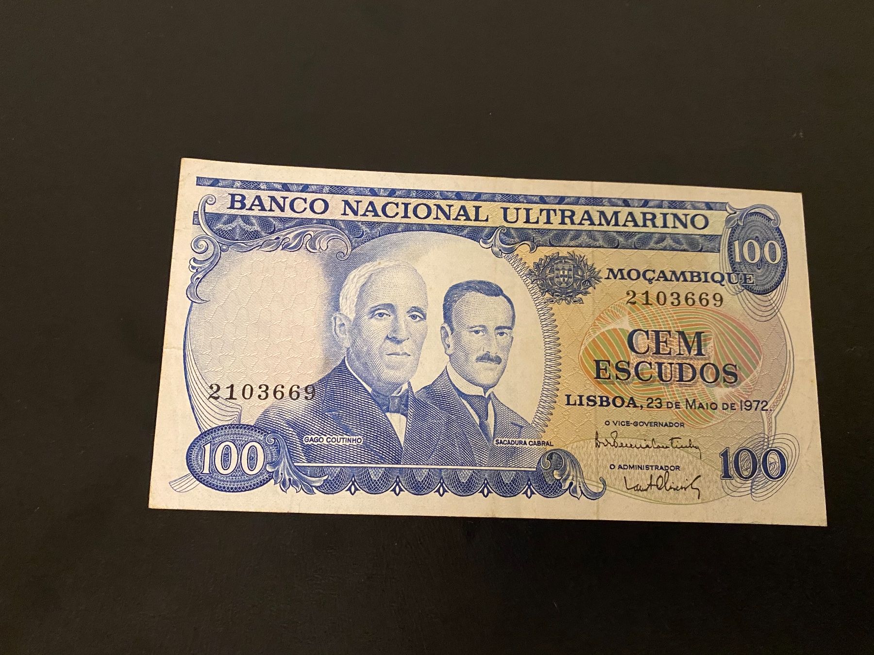 Billets de banque: 100$00 1972 – D'occasion à Dällikon par Woldbanknoten