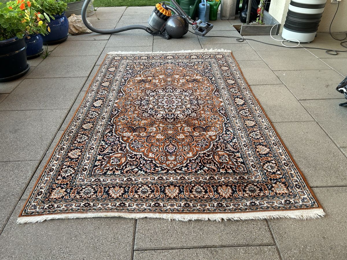 Tappeti: Orientteppich mit Fransen, braun gemustert, gebraucht – Usato da Lanzenhäusern venduto da vic63