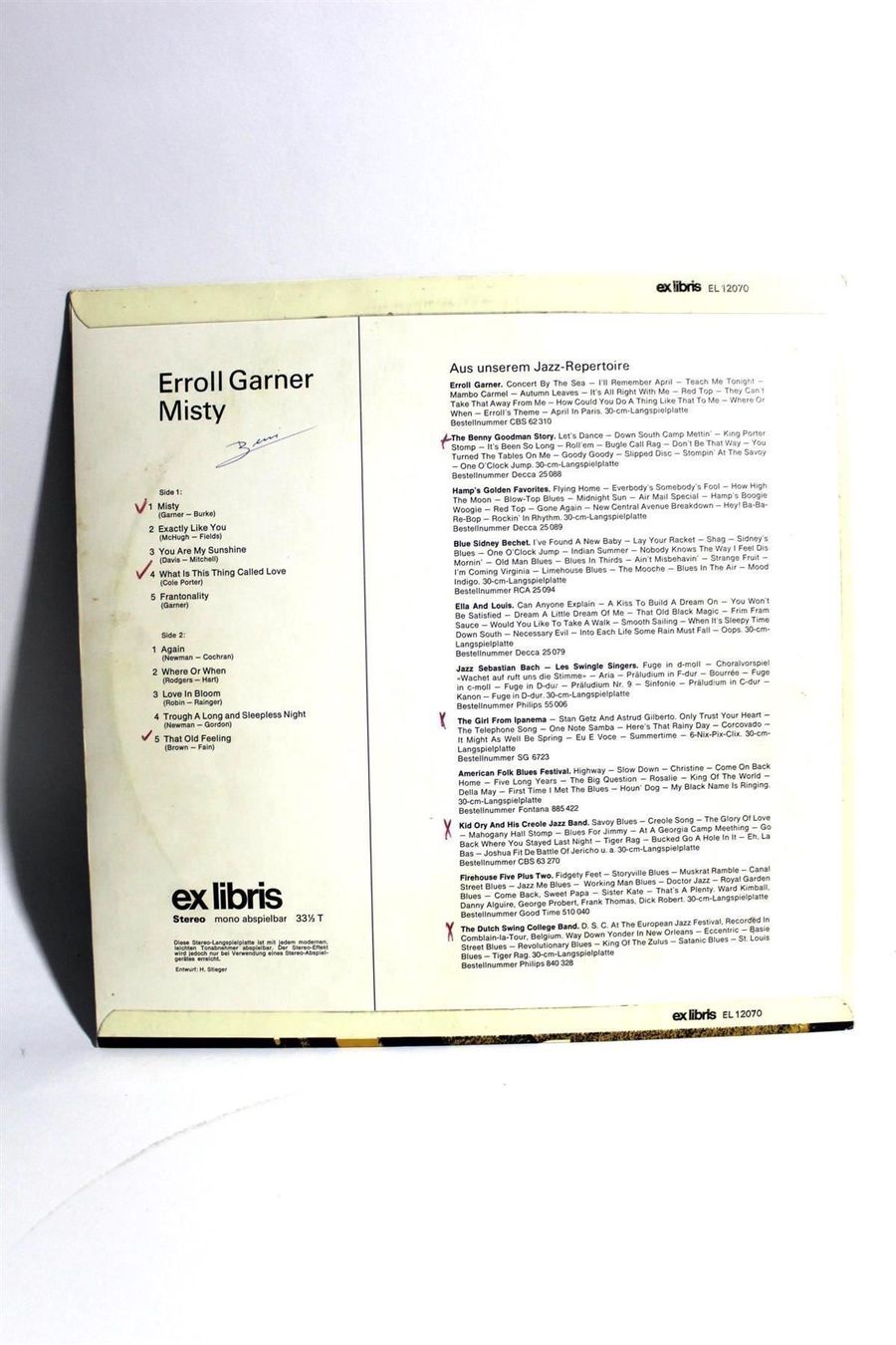 Wolle: ERROLL GARNER: Misty – Gebraucht aus Bern von kultiges 2