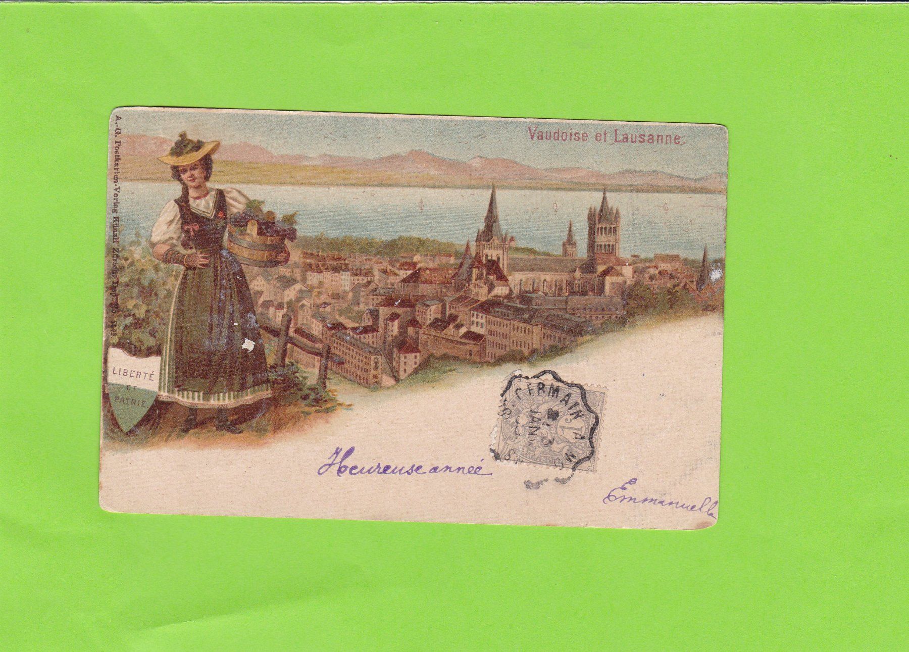 Cartoline postali: Vaudoise et Lausanne – Usato da St. Peterzell venduto da neckertal