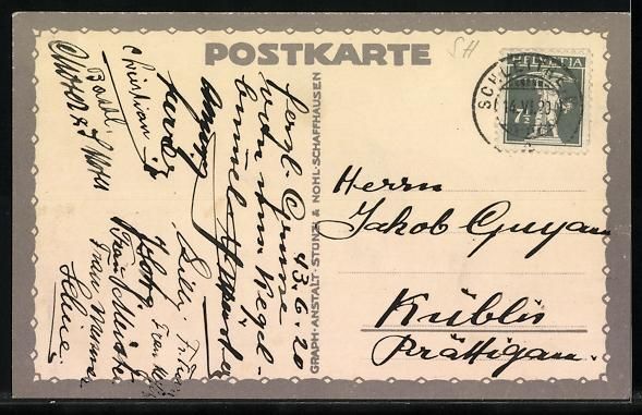 Cartoline postali: Schleitheim, Gasthof zur Post – Usato da Berlin venduto da bartko-reher 1