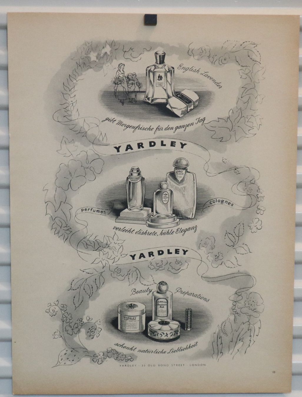 Posters & Illustrations: Werbung 1953 Lastron Nagellack / Yardley Parfüm – D'occasion à Eschenbach SG par Astalavista 1