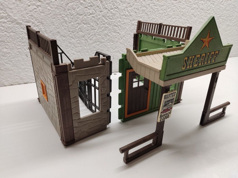 Pièce PLAYMOBIL 3786 - Pilier Bois Angle Pour Maison Du Sheriff Western - Vintage