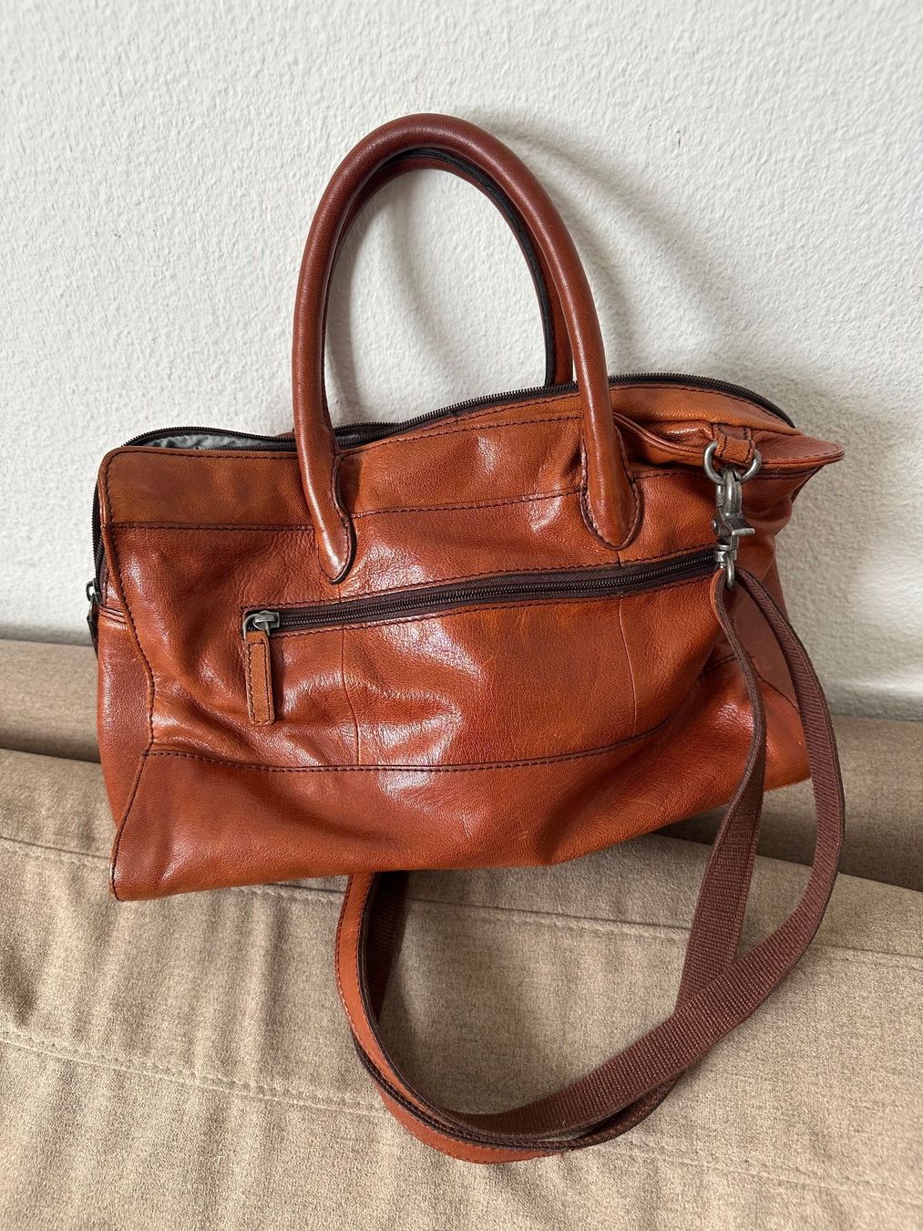 Sacs femmes: Lederhandtasche Cognac - Marke Varese – D'occasion à Zürich par 72strandkorb 1