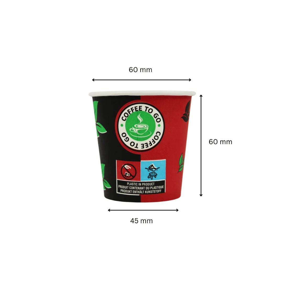 Tazze: 1000 Einweg Kaffeebecher 100ml / 4oz Schwarz/Rot – Nuovo e nell'imballaggio originale da Bülach venduto da StoreInShop.com 1