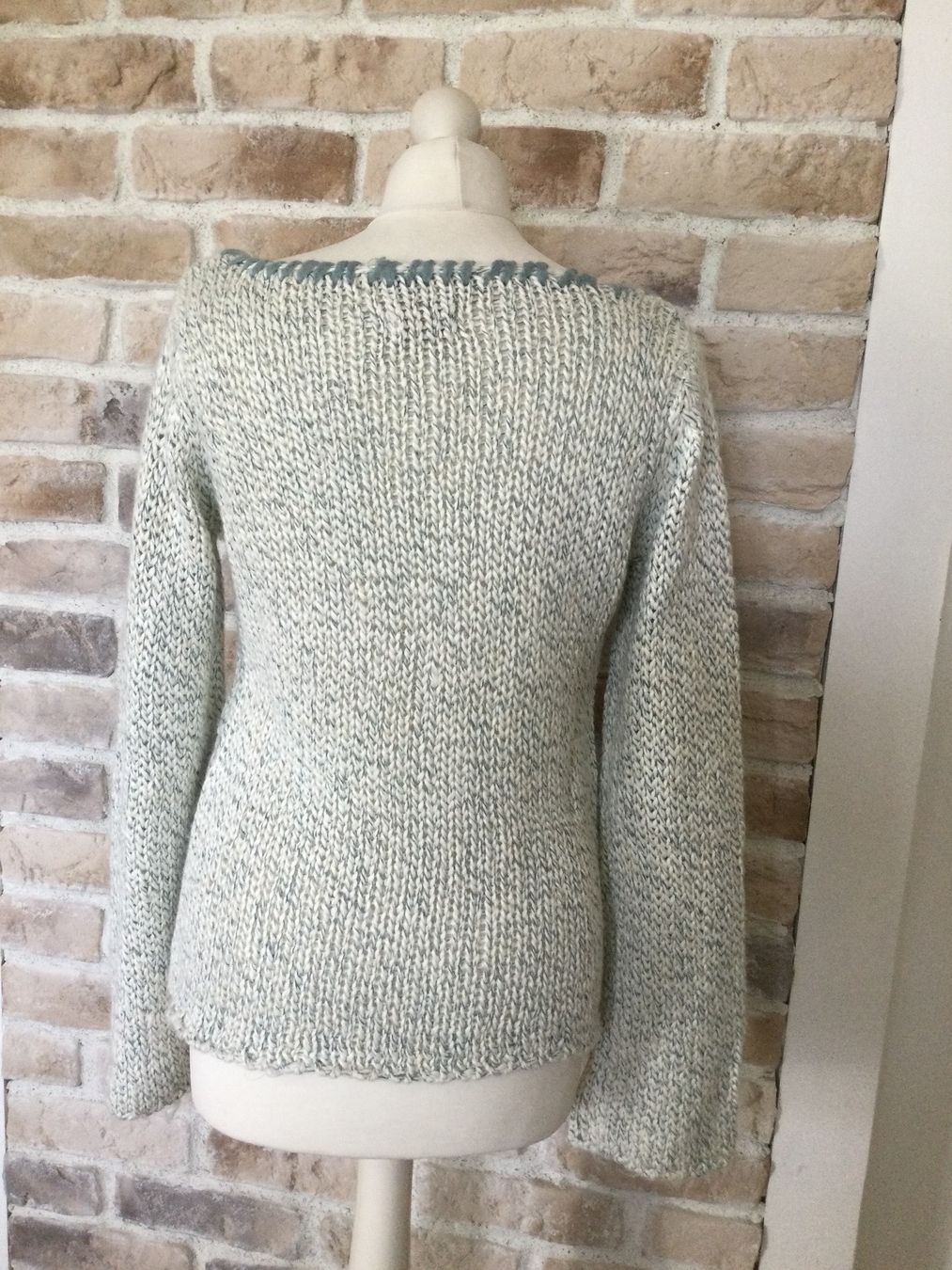 Maglioni & Felpe: Pull écru & bleu grosses mailles FRN, taille S – Usato da Agiez venduto da chouchanelle 9