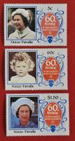 GR0SSBRITANNIEN TUVALU QUEEN ELIZABETH 60TH BIRTHDAY 1986**