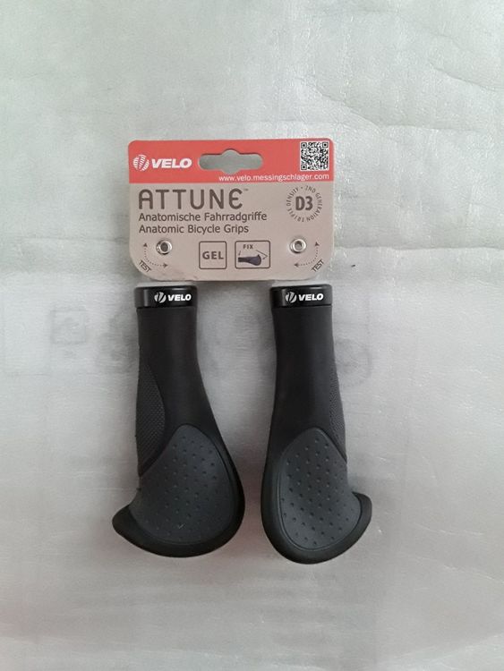 Poignées De Guidon Vélo Poignées De Vélo VELO Ergogel D3 Noir Confort Ergonomique 135mm Fixation Par Vis B 982546