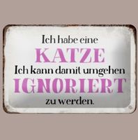 🔥 MEINE KATZE IGNORIERT MICH Blechschild 🩷 12x18cm OVP 🔥