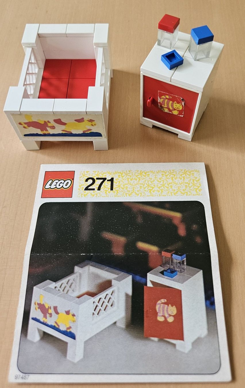 Lego Giocattoli: Lego Homemaker 271 - Babybett (1973) – Usato da Schaffhausen venduto da asyouwestley
