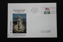 Apollo 11 Start Cape Canaveral Umschlag mit Stempel 1969