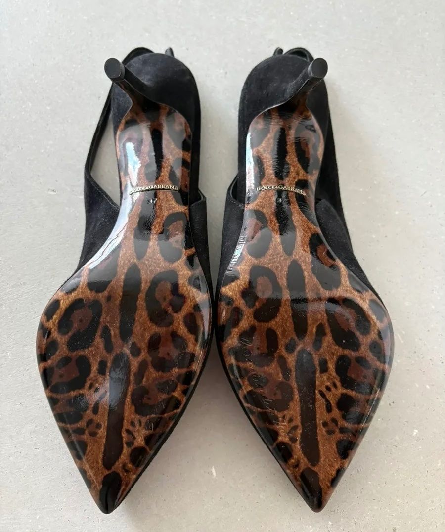 Dolce & Gabbana Scarpe da donna: Dolce & Gabbana Slingback Pumps Gr. 37, schwarz – Nuovo (secondo la descrizione) da Triesen venduto da atos87 3